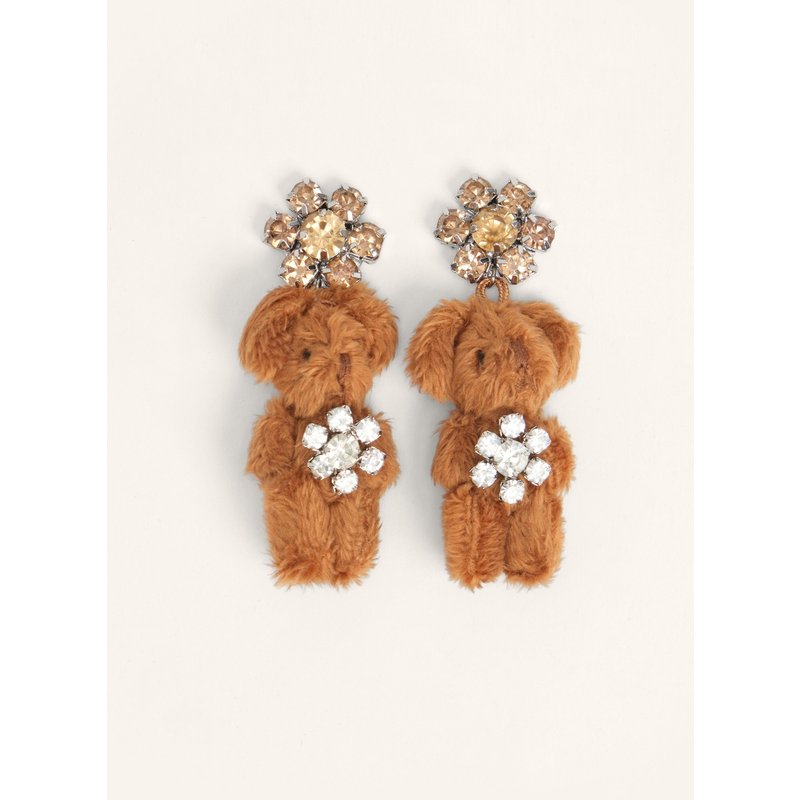 Bimba Y Lola Plüsch-Ohrringe braun
