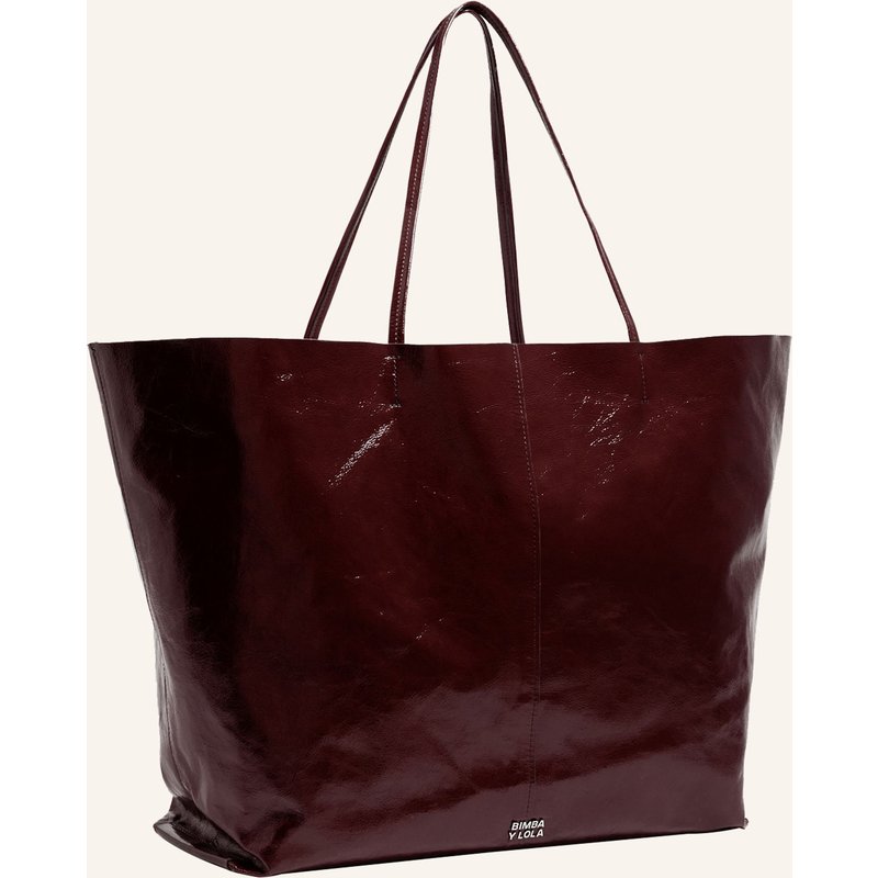 Bimba Y Lola Leder-Maxi-Shopper-Tasche braun