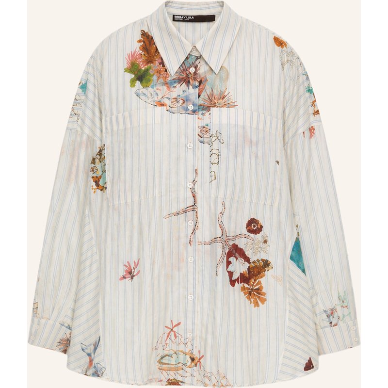Bimba Y Lola Oversize-Hemdbluse blau