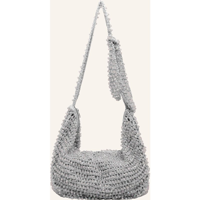 Bimba Y Lola Häkel-Schultertasche silber