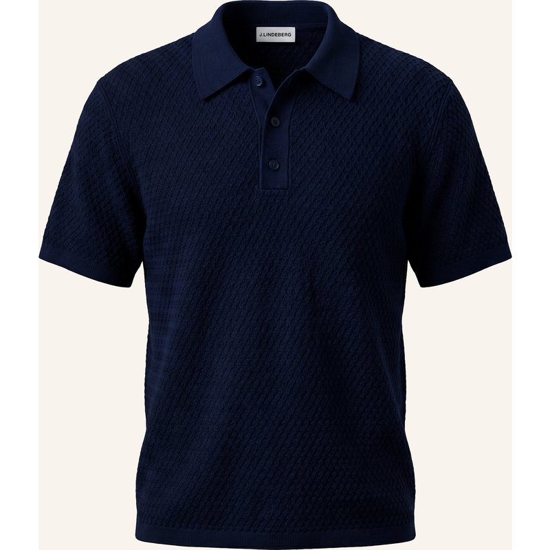 J.Lindeberg Strick‑Polo blau