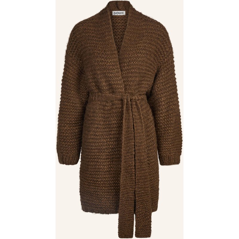 Douie Strickmantel Dolce Aus Cashmere braun