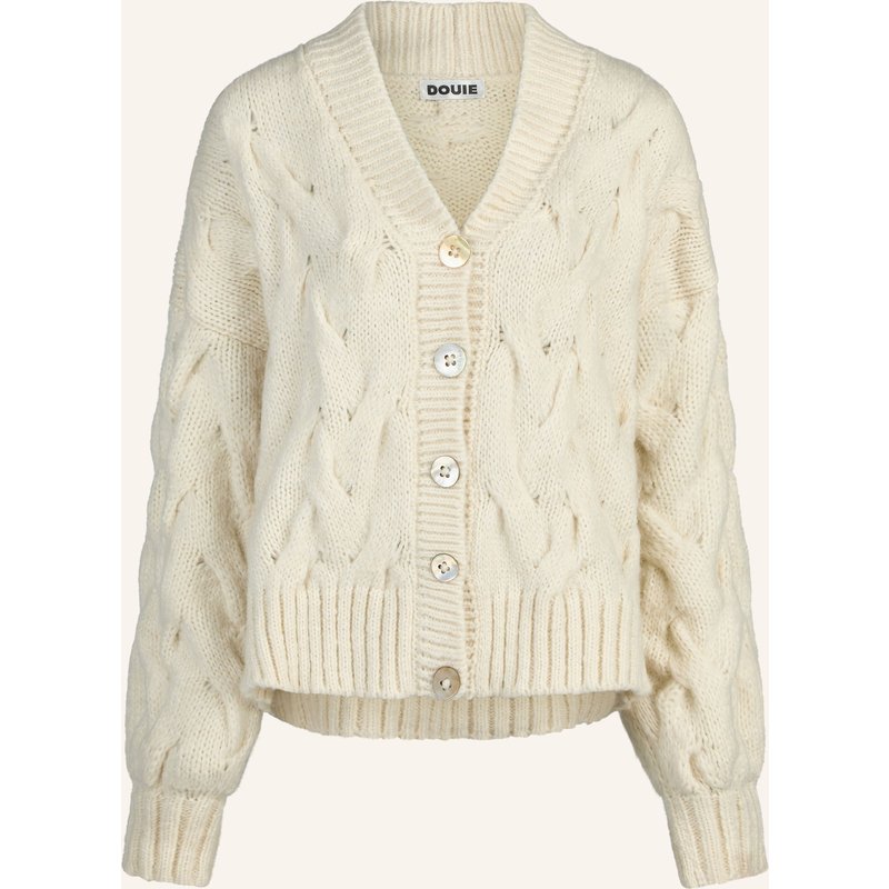 Douie Strickjacke Nola Aus Cashmere weiss