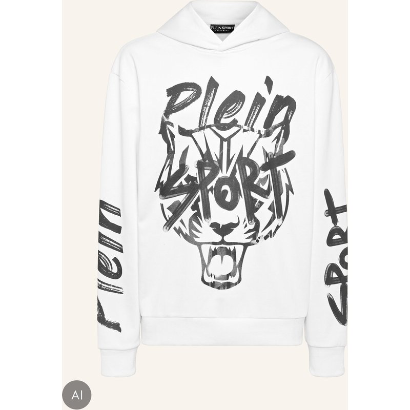 Plein Sport Kapuzen-Sweatshirt weiss