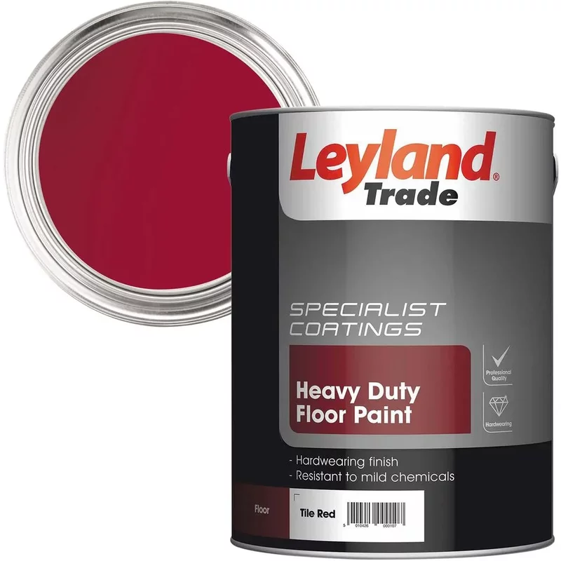 Leyland Heavy Duty Floor Paint Tile Red 5L