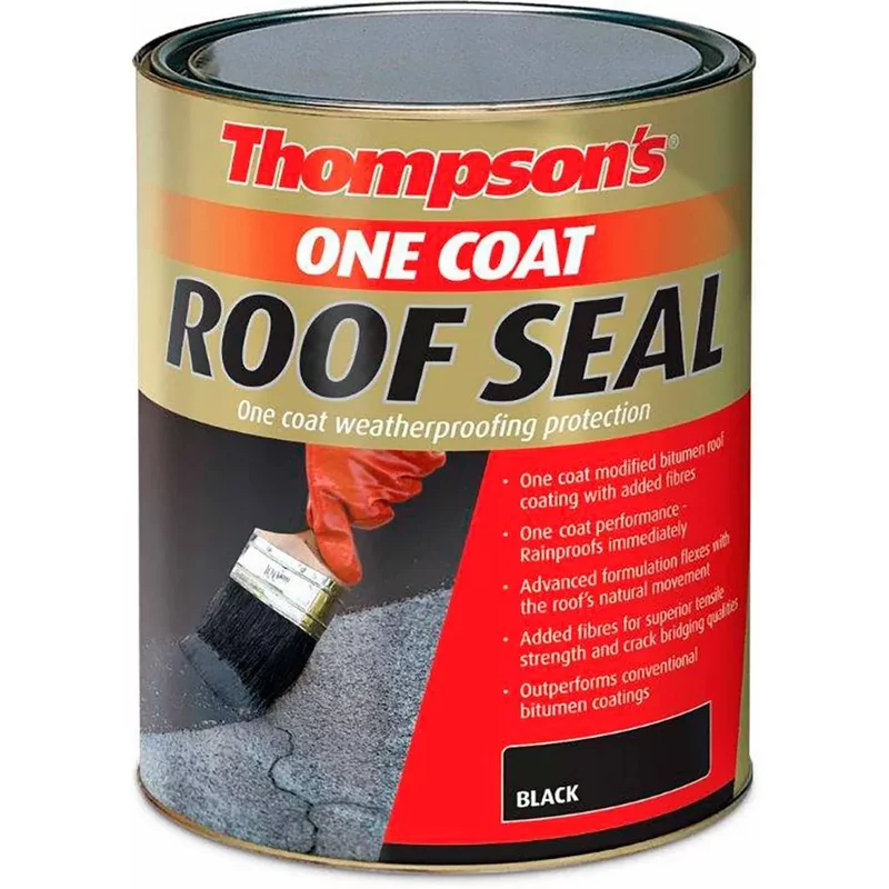 Ronseal Thompson's One Coat Roof Seal Black 5 litre 34750