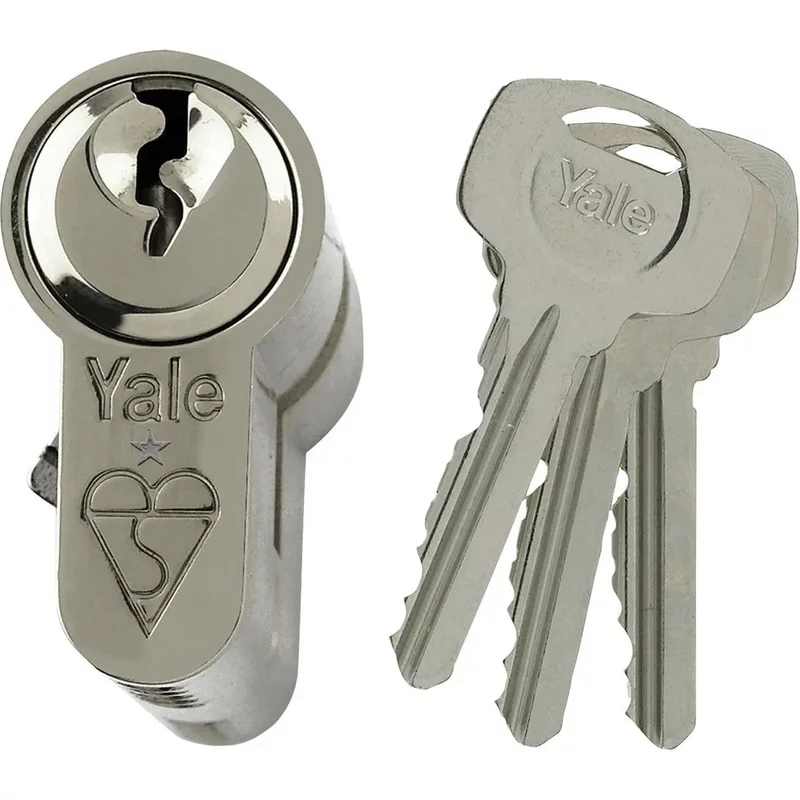 Yale Bs Euro Cylinder Double Nickel Plated 35/10/35