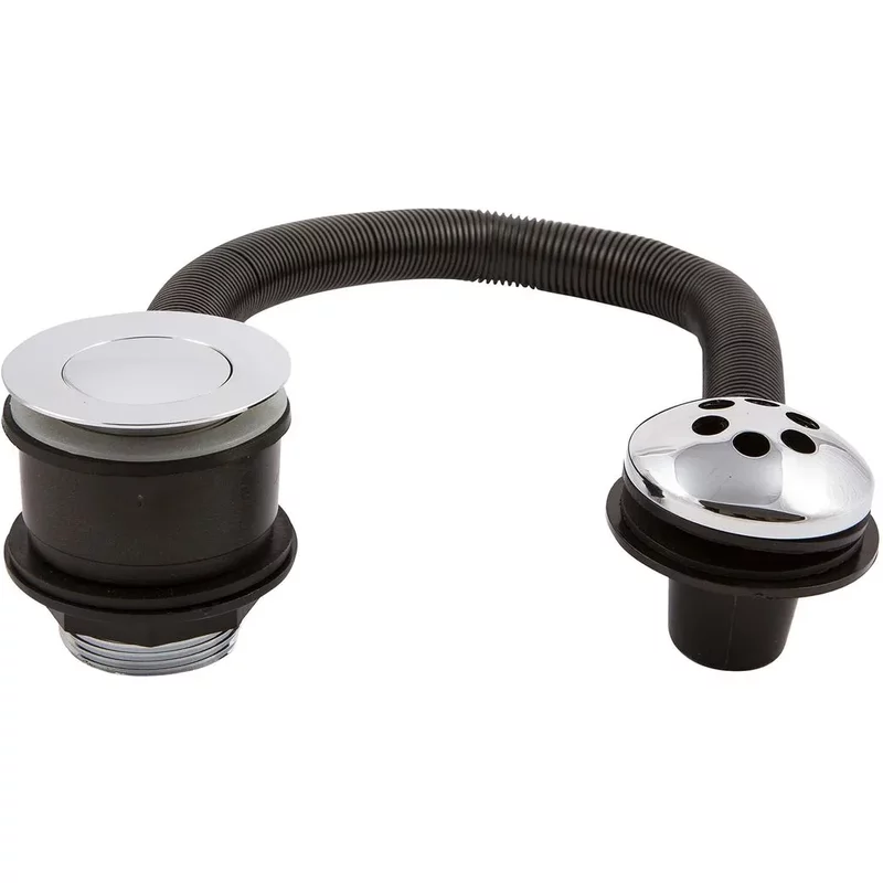 Press Top Bath Waste 1 1/2In Chrome + Overflow