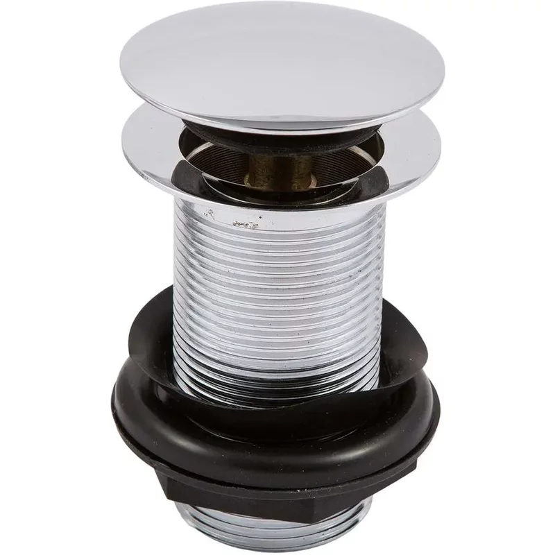 Press Top Basin Waste 1 1/4In Chrome Unslotted