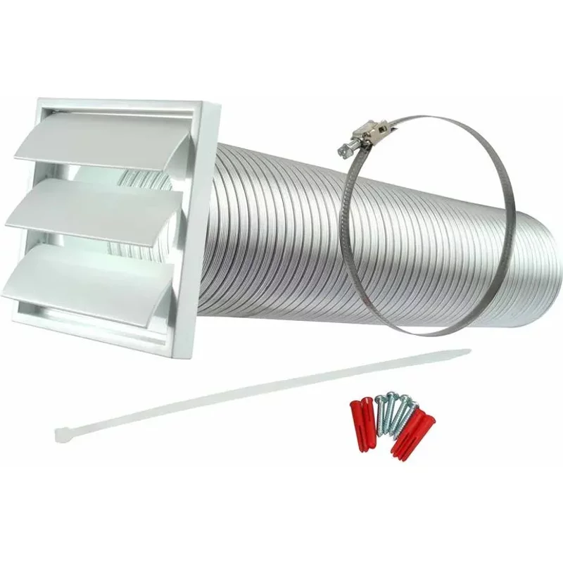 Manrose Cooker Hood Vent Kit 1M With Gravity Shutter 120Mm