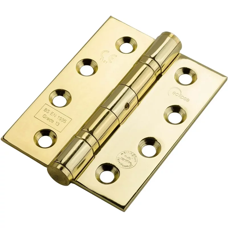 Efb Class 13 Firedoor Hinge Polished Brass 102 X 76Mm Pk3