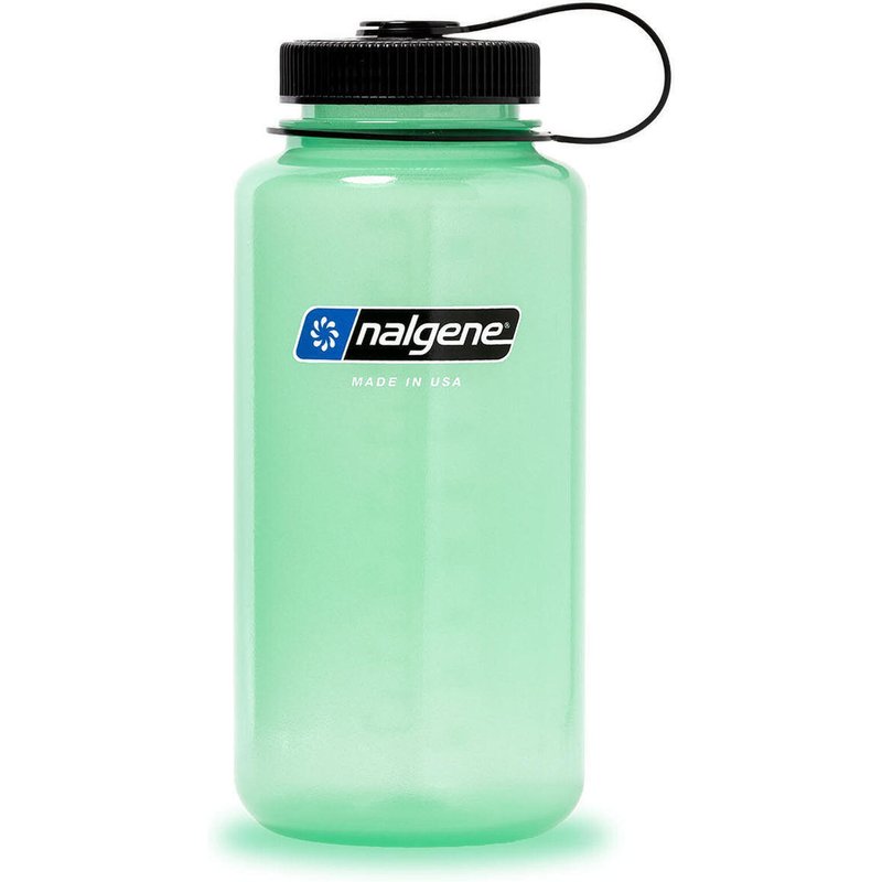 Nalgene Wide Mouth Trinkflasche 1 L Sustain Tritan Glow BPA-frei 50% recycelt