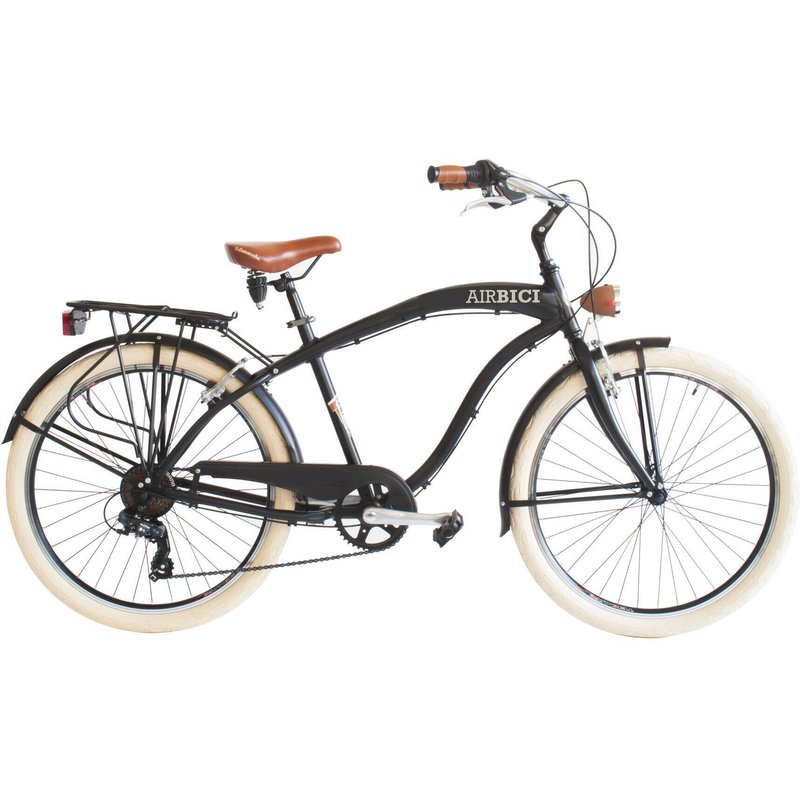 Stadtfahrrad Airbici 790M, schwarzer Aluminiumrahmen
