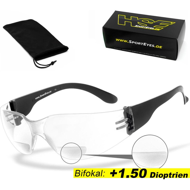 Sportbrille | SPRINTER 2.3 +1,50 Dioptrien | Leseteil | beschlagfrei