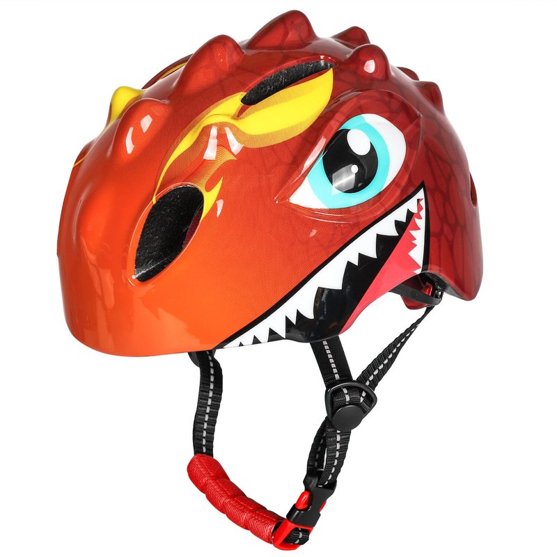 Fahrradhelm Kind Junior Dino - XS 46-51 cm - Orange