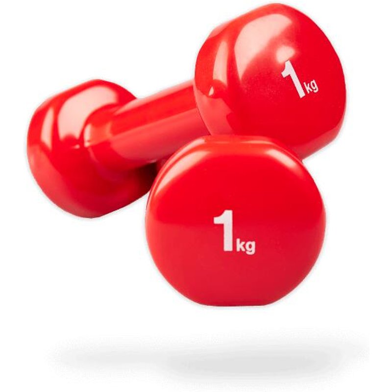 Vinyl Kurzhantelset - 2er Set von 0,5 bis 5 kg - Fitness Hanteln - Kurzhanteln