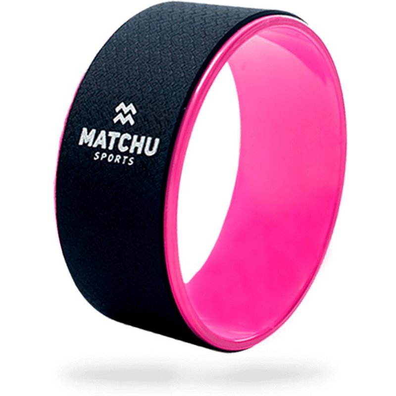 Yoga Wheel / Yoga Rad Ø 33 cm Rosa / Schwarz - Anti Rutsch