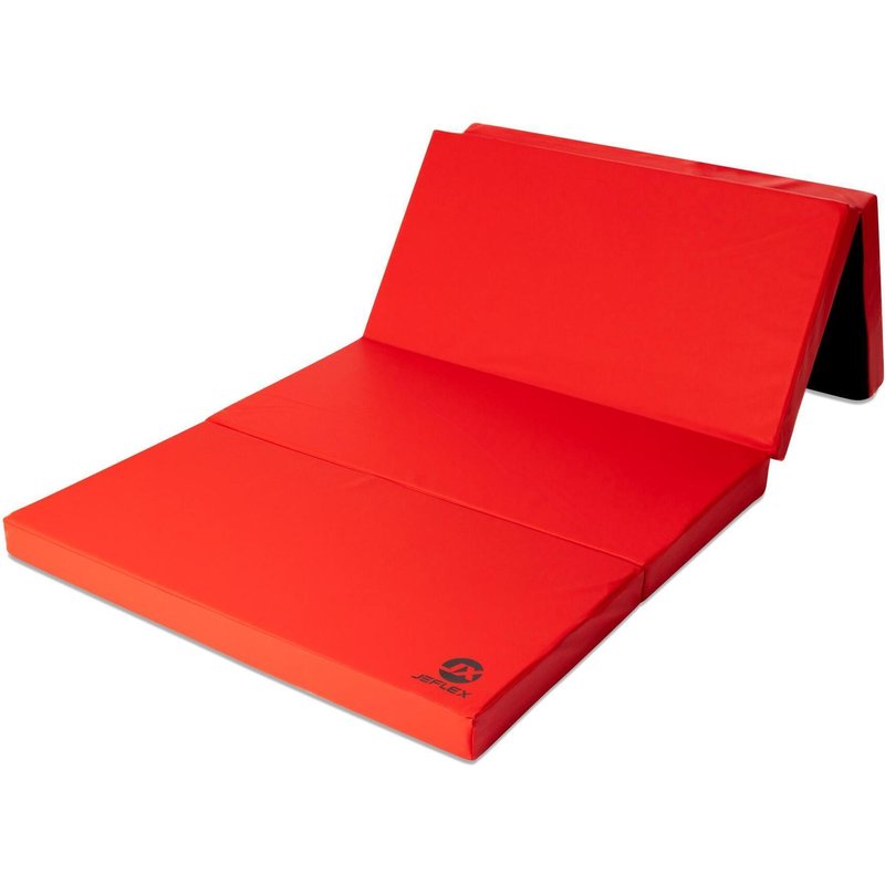 Turnmatte - faltbar, weich - Jeflex - rot/schwarz