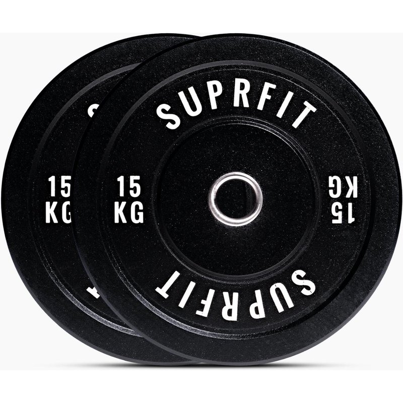 Suprfit HI-TEMP White Logo Bumper Plates (Paar) - 15 kg