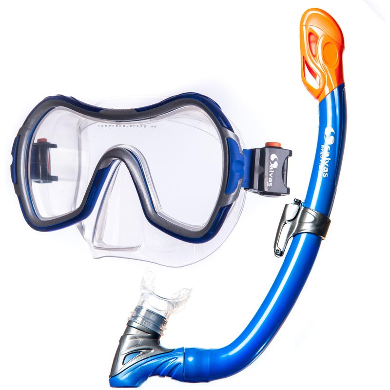 Kinder Set Wave Tauch Maske + Schnorchel Taucher Beschlag DryTop Silikon