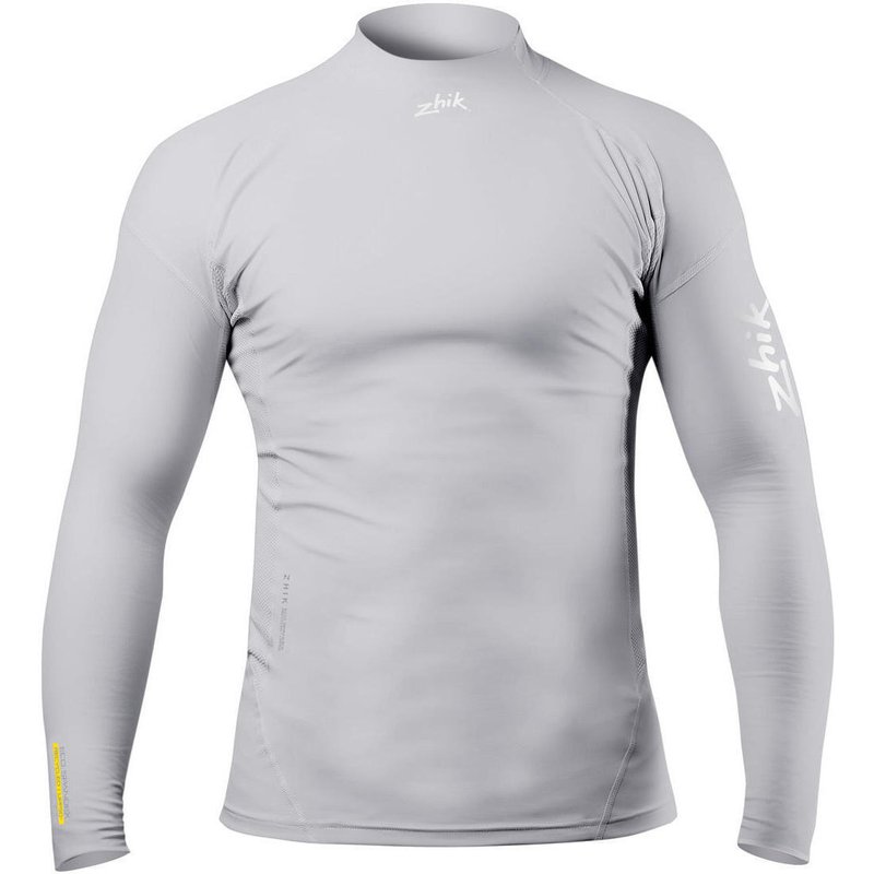 Eco Spandex Langarm Top Herren hellgrau