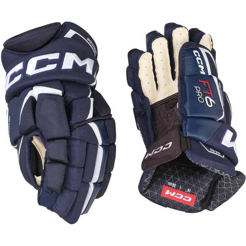 Eishockeyhandschuh Navy/weiß Senioren CCM JETSPEED FT6 PRO