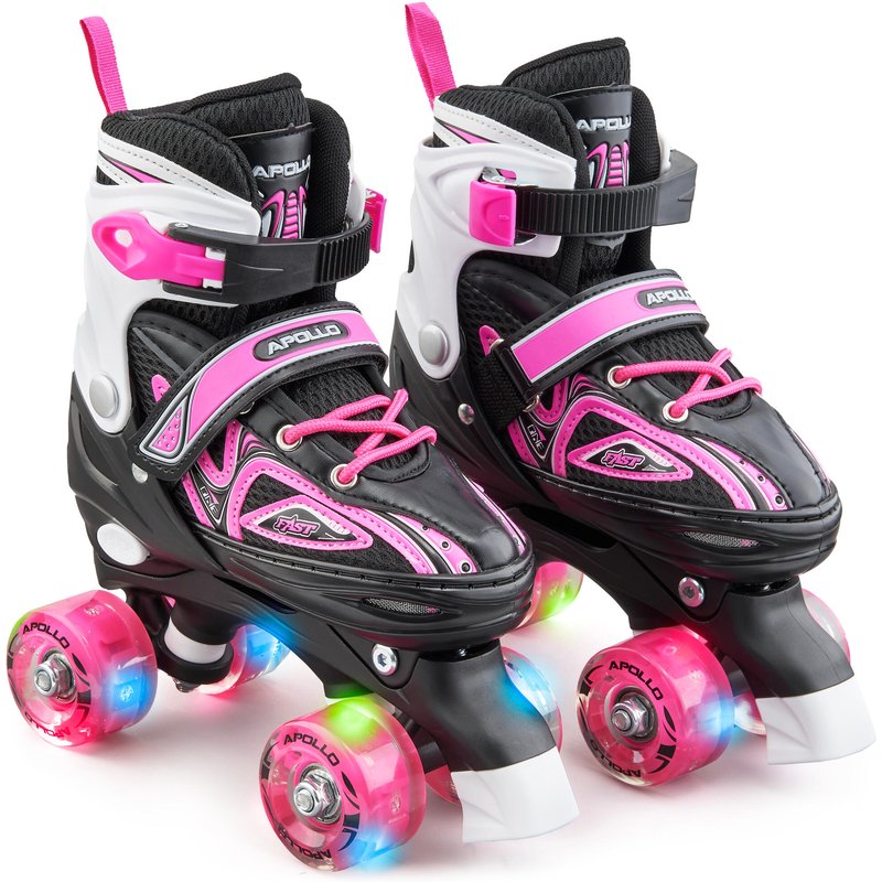 Apollo Super Quad LED ABEC7 verstellbare Kinder Rollschuhe