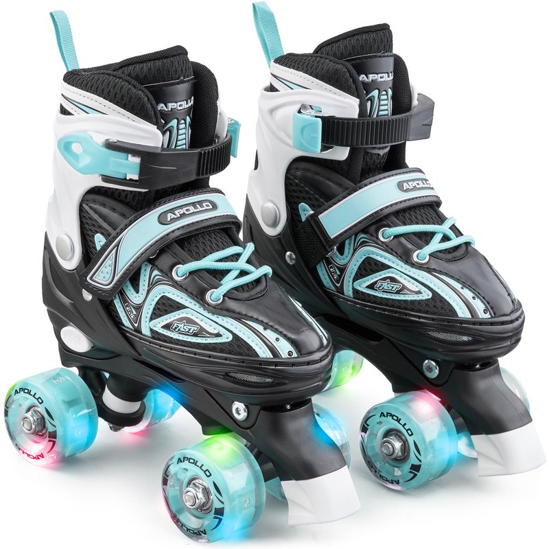 Apollo Super Quad LED ABEC7 verstellbare Kinder Rollschuhe