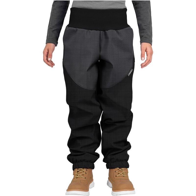 Softshell-Hose mit Teddyfutter für Kinder Light, Schwarz Gestromt, Grau Gestromt
