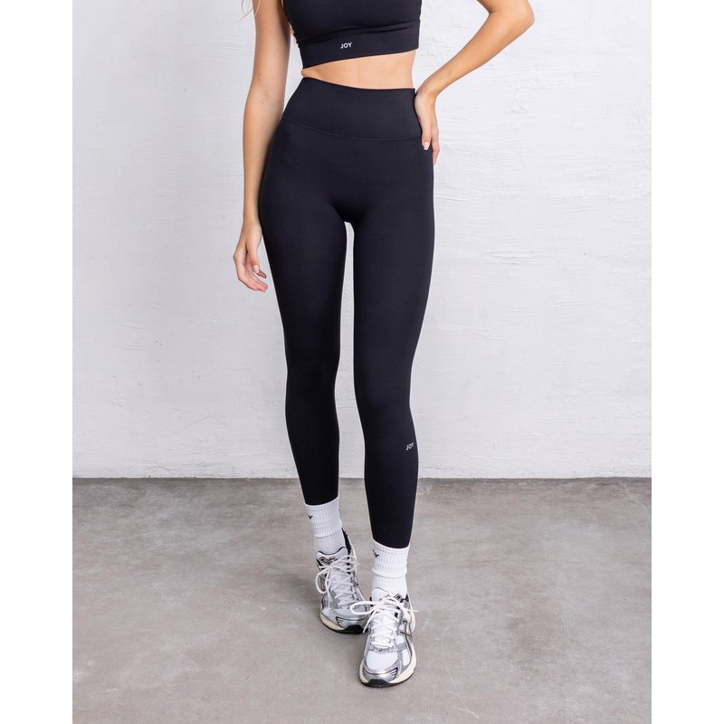 Leggings mit hoher Taille Essential Sporty – Schwarz