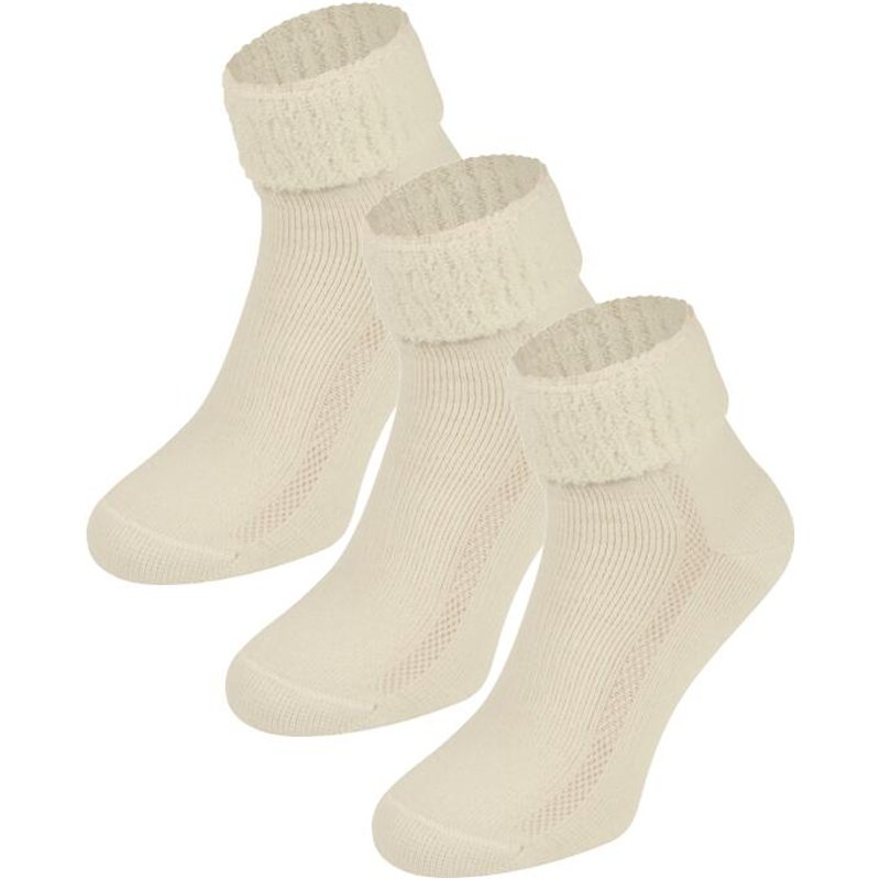S9 Merino Wollen Socken 3er-Pack Ecru 35/38