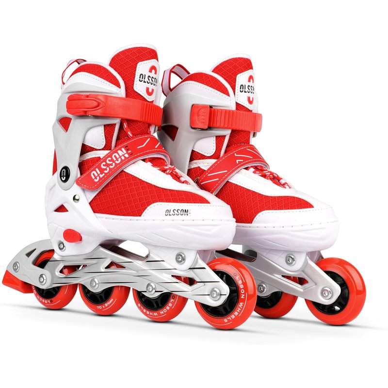 Inline-Skates OLSSON HALLEY Rot verstellbare Größe (36–39) ABEC7 Aluminium