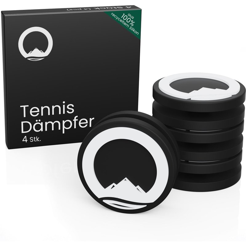 Tennisdämpfer für Tennisschläger 4 Stk. | 100% recycelt - Schwarz/Weiß