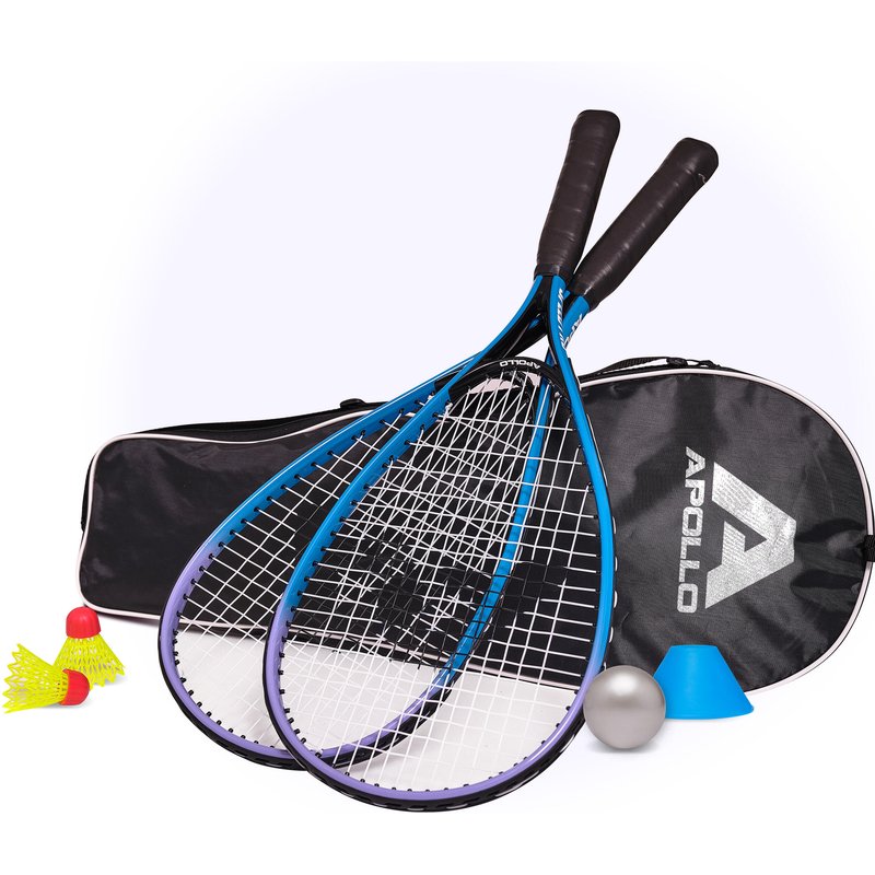 Speed Badminton Set inkl. Tasche Apollo 2x Aluminium-Schläger