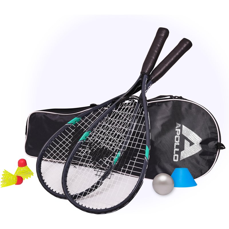 Speed Badminton Set inkl. Tasche Apollo 2x Aluminium-Schläger