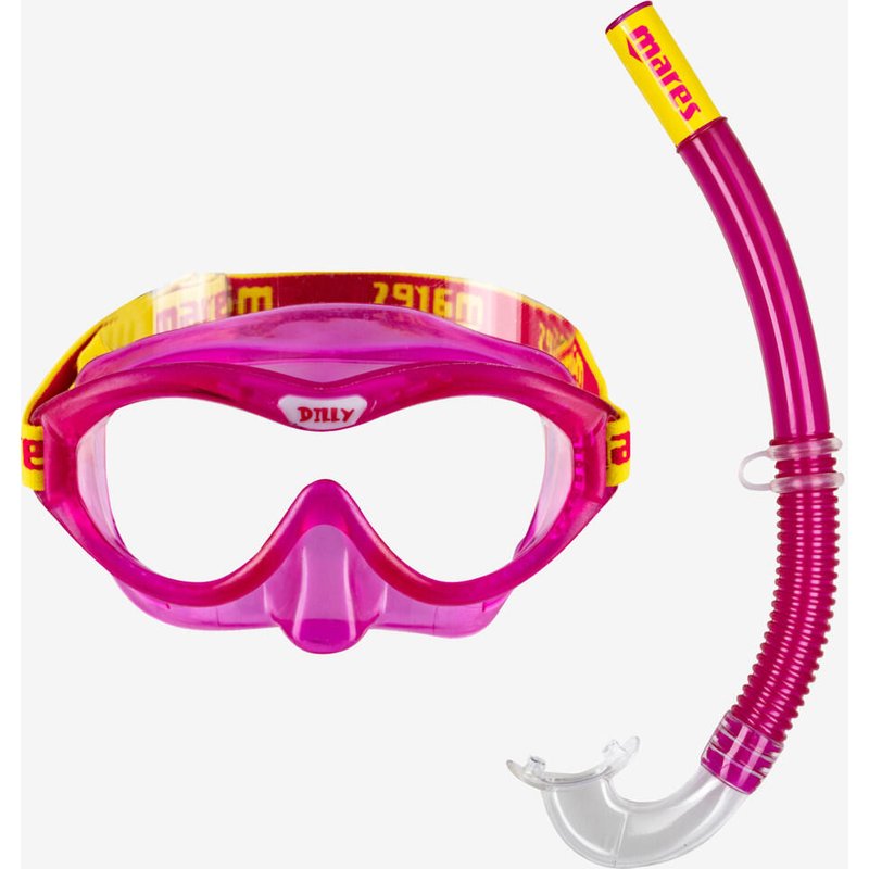 Kinder-Schnorchel-Set DILLY Gelb Rosa