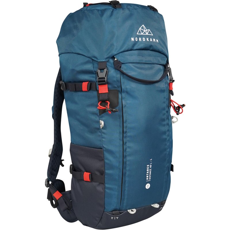 Wanderrucksack Damen Herren Trekking 40 Liter lang oder 37 Liter kurz blau
