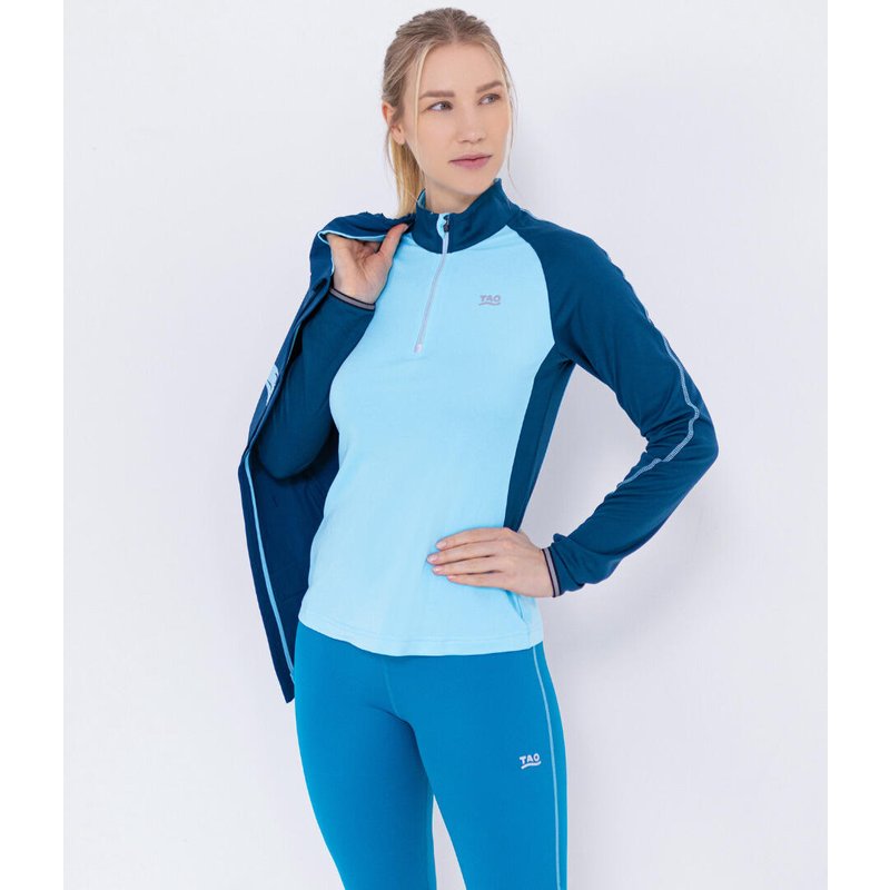 Damen AMALIA Warmes Laufshirt mit Zip | Nachhaltig & fair