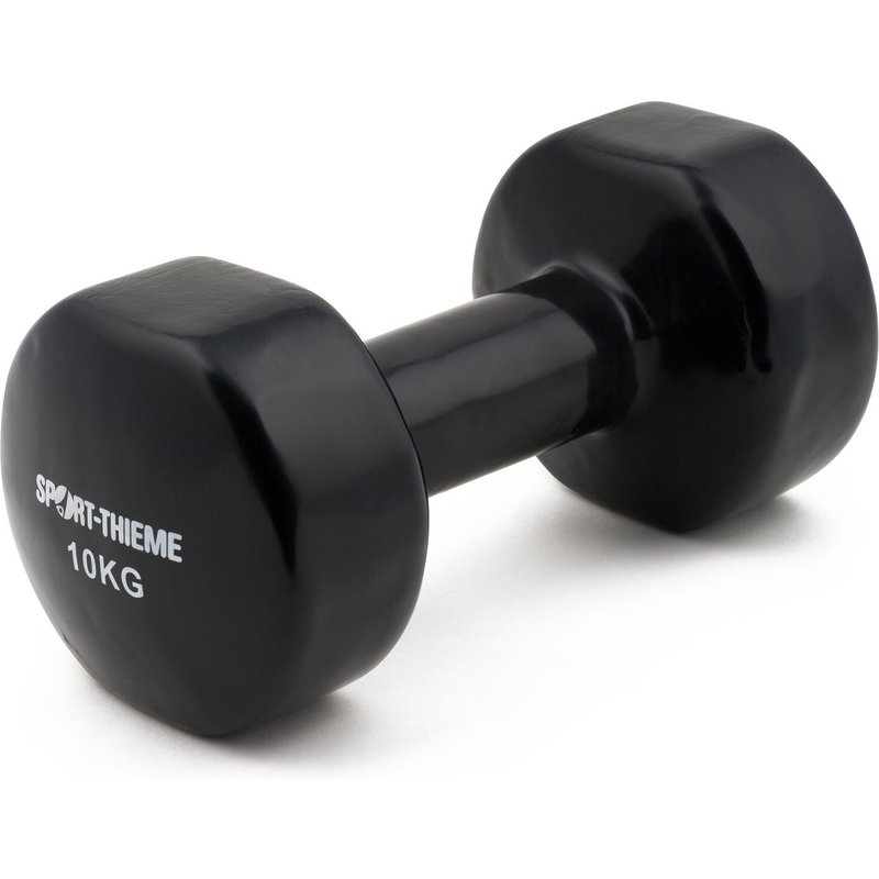 Fausthantel Vinyl 10 kg Schwarz Gewichtheben Unisex Schwarz