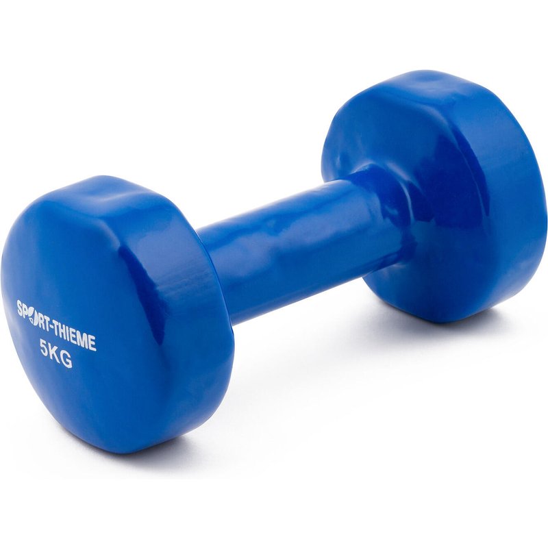 Fausthantel Vinyl 5 kg Blau Gewichtheben Unisex Blau
