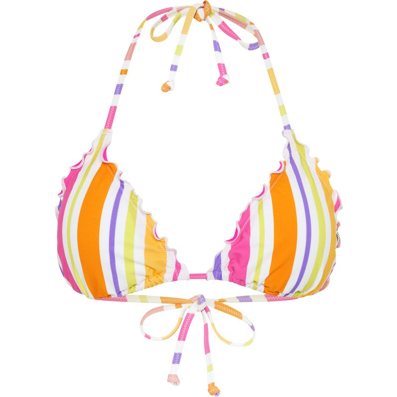 Bikini-Top mit gerüschten Säumen