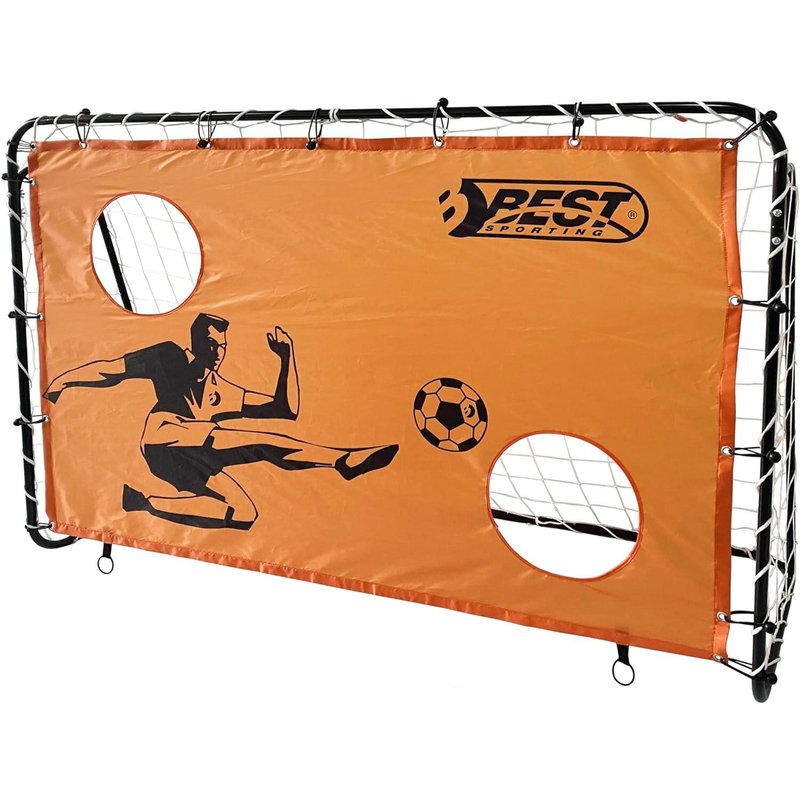 Best Sporting Fußballtor + Torwand 2 Schusslöcher orange 11060