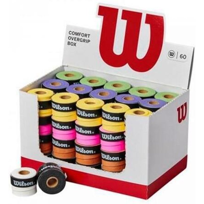 Box Mit 60 Wilson Overgrips In Verschiedenen Farben