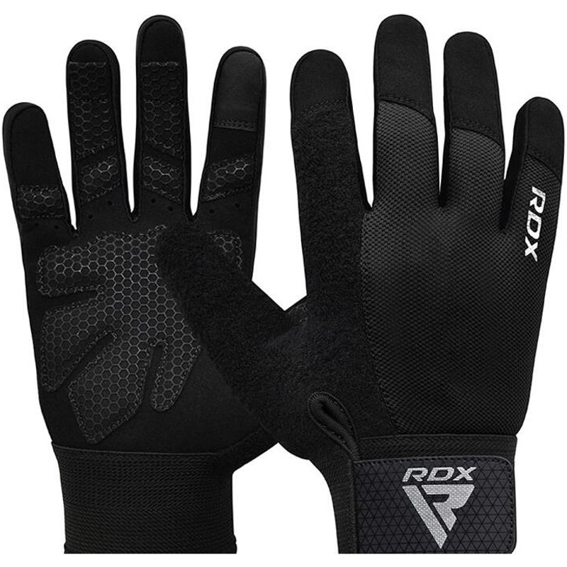 FITNESS-GEWICHTHEBEHANDSCHUHE W1 FULL BLACK PLUS-M