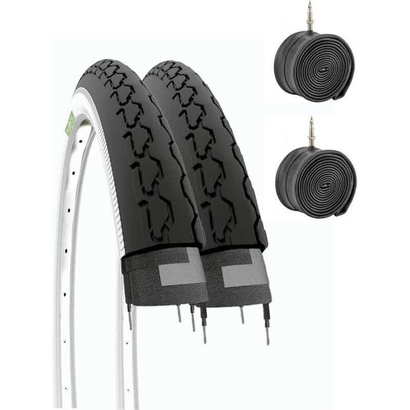 2 Reifen 24x1 3/8 (37-540)+Schläuche, Reifen Mädchen 24x1 3/8 Citybike EV