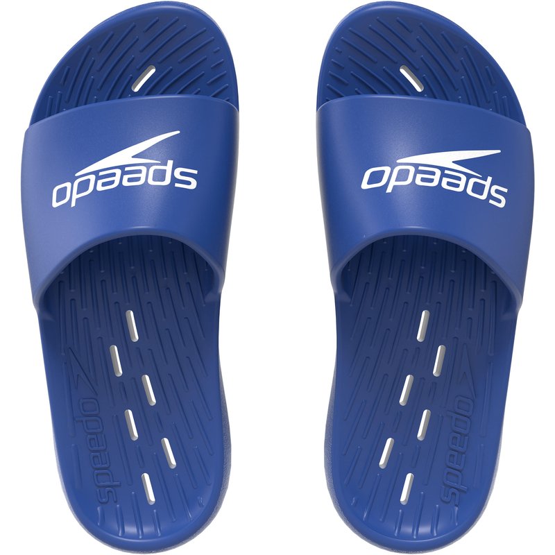 Herren Pantoffeln Logo Blau