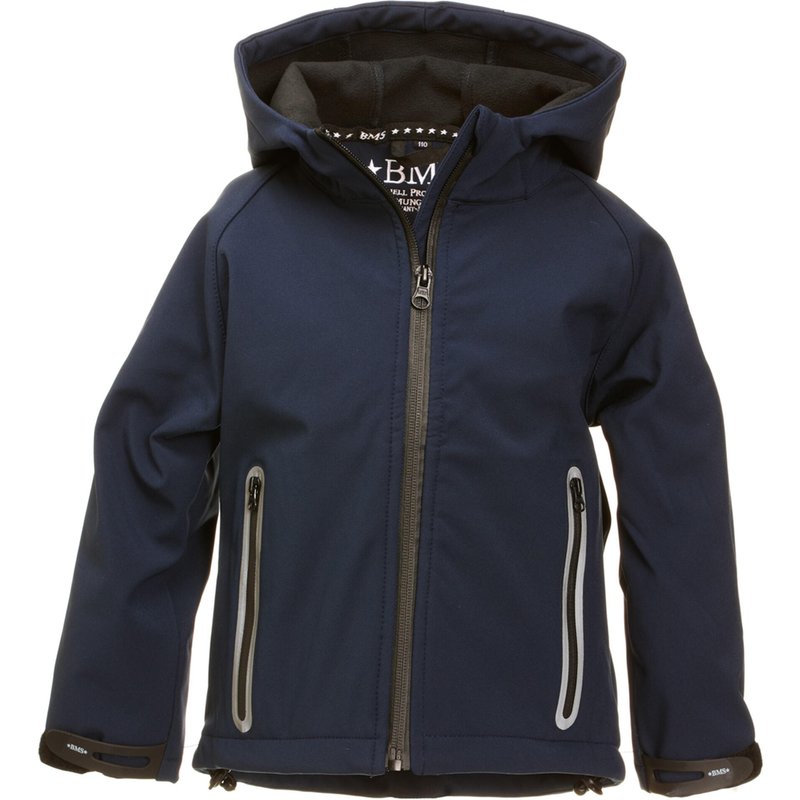 BMS SoftShell Jacke mit Kapuze - atmungsaktiv Kinder