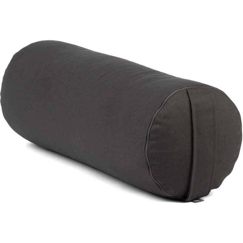 Yoga-Bolster (rund) ECO, Dinkelhülsen Anthrazit