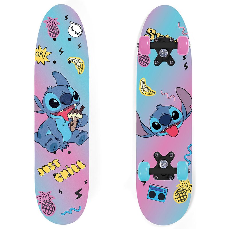 Mädchen-Skateboard 24" Stitch, mehrfarbig