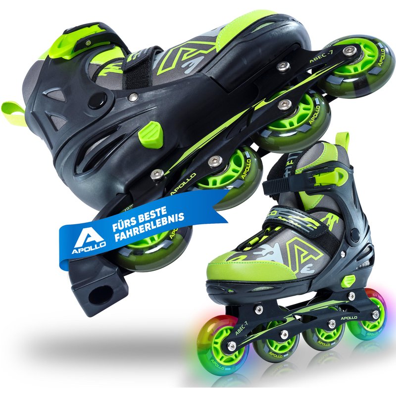 Apollo Inlineskates Champion – größenverstellbar mit LED-Rollen